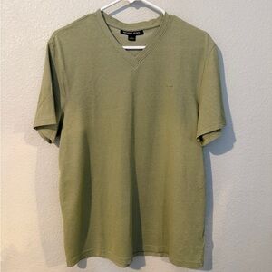 Michael Kors Sage Green V-Neck Tee